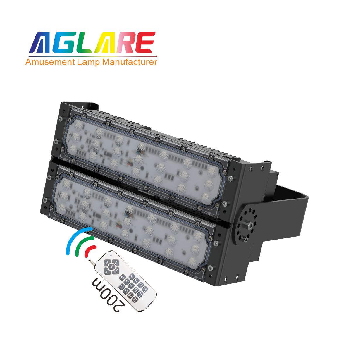 100W LED彩色泛光灯 RGB投光灯带？仄